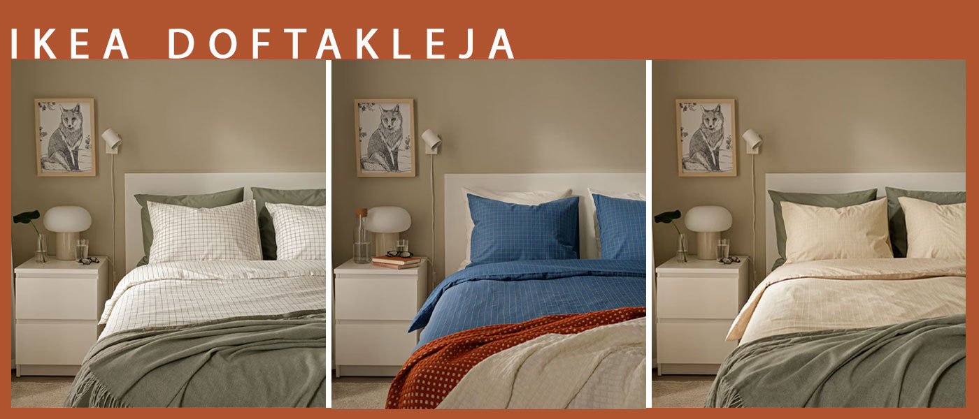 کاور لحاف و بالشت تک نفره ایکیا مدل IKEA DOFTAKLEJA