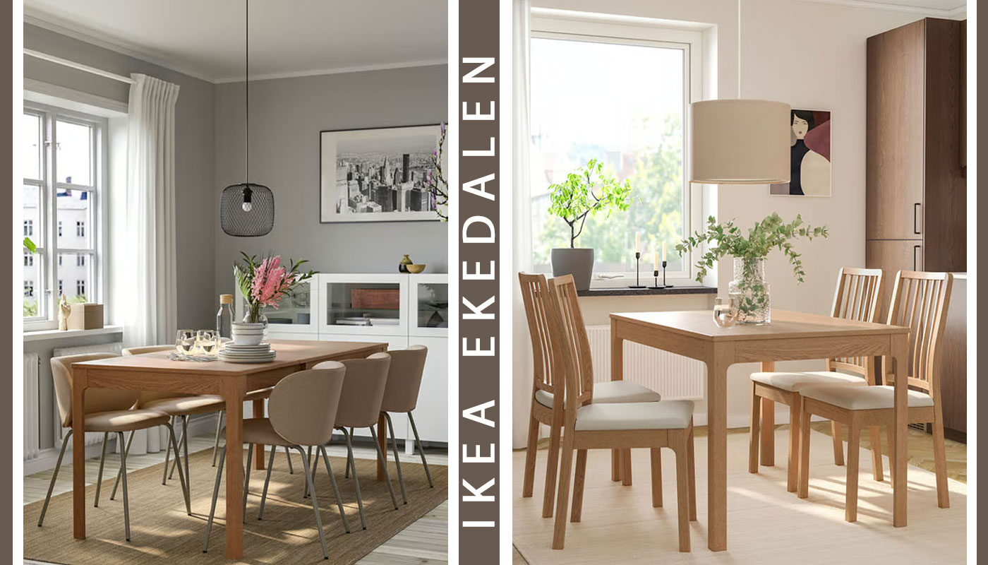 میز قابل تبدیل 4 به 6 نفره ایکیا مدل IKEA EKEDALEN