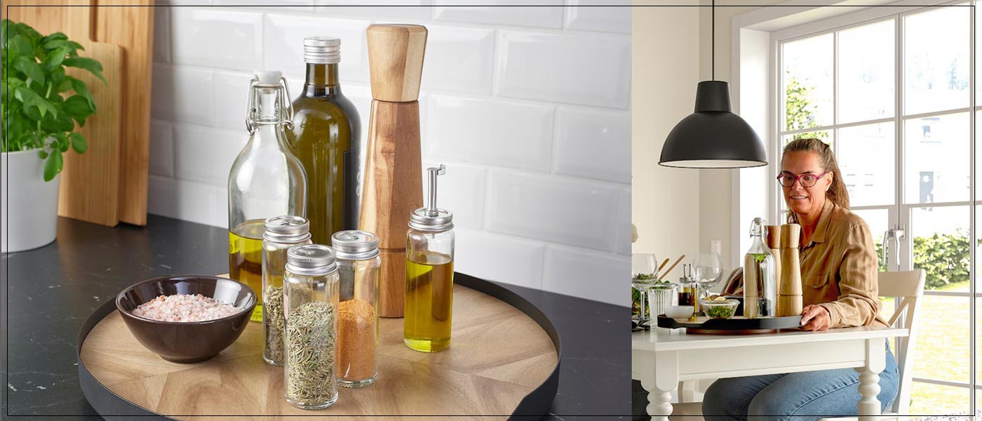 سینی- گردان- ایکیا-چوبی فلزی-مدل-ikea smaata