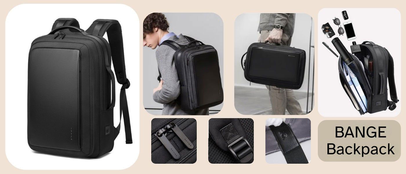 کوله پشتی بنج مدل Bange BG-S56 مناسب لپ تاپ 15.6 اینچی