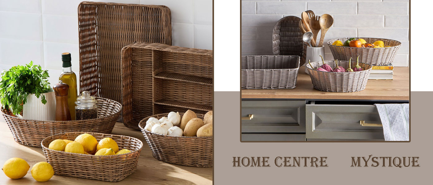 سبد حصیری هوم سنتر مدل Home Centre Mystique سایز 9×22×31 سانتی متر