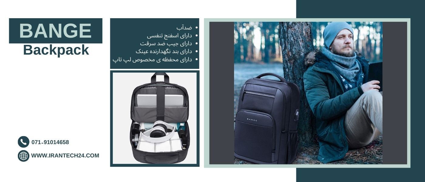 کوله پشتی بنج مدل Bange BG-1921 مناسب لپ تاپ 15.6 اینچی