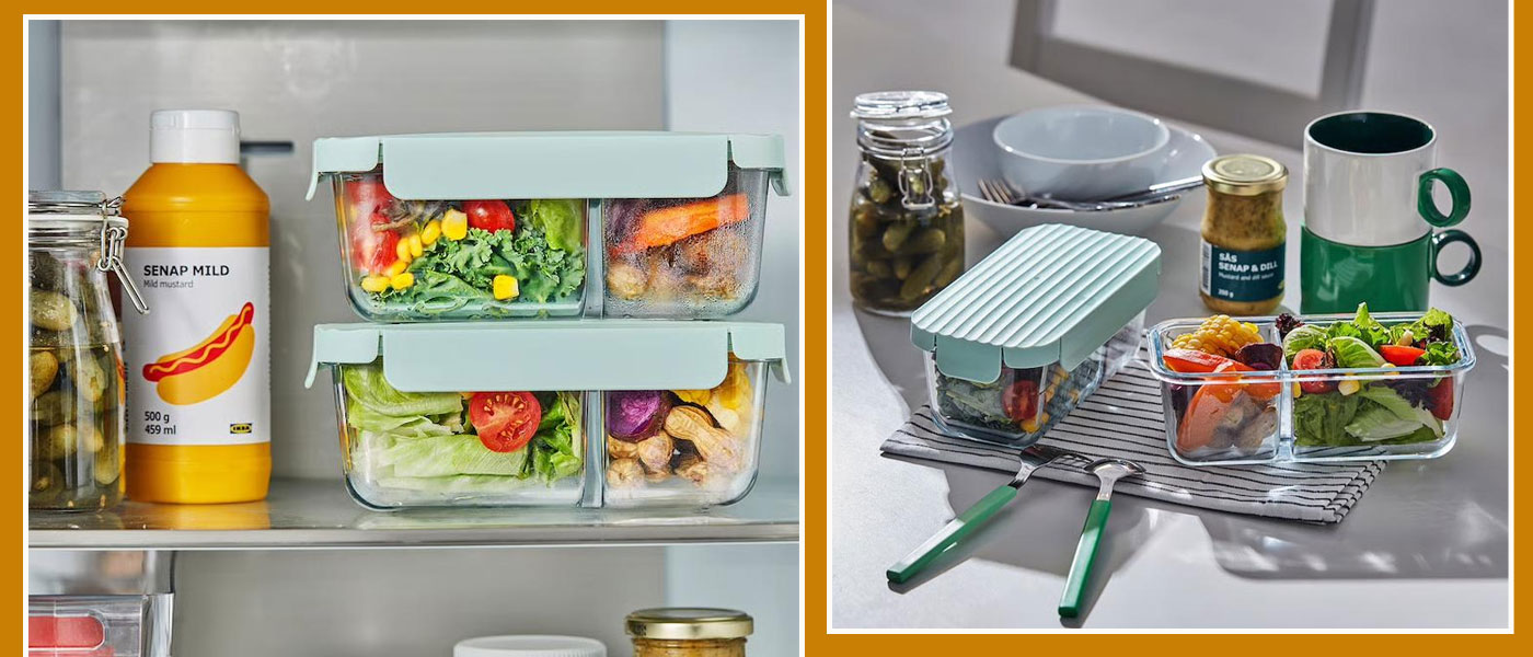 ظرف نگهدارنده غذا ایکیا مدل IKEA HAVSTOBIS 