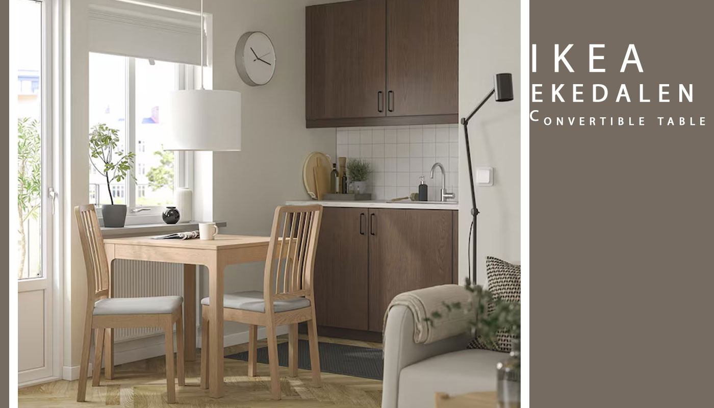 میز قابل تبدیل 2 به 4 نفره ایکیا مدل IKEA EKEDALEN
