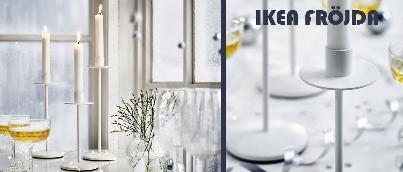 ست 3 عددی جا شمعی ایکیا مدل IKEA FROJDA 