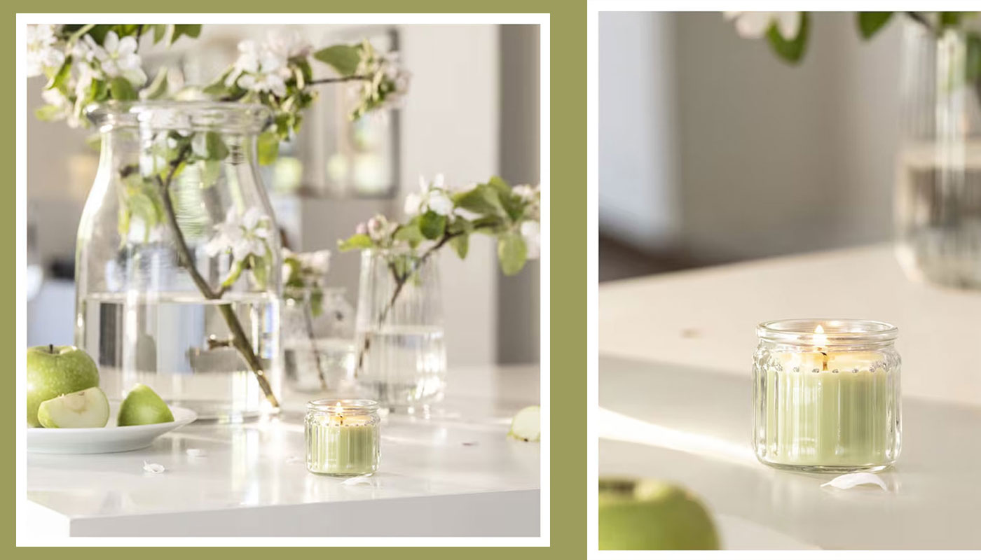 شمع معطر ایکیا مدل IKEA LOVSKOGSLUND