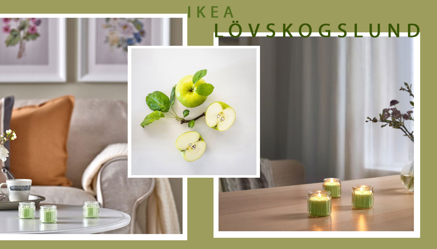 شمع معطر ایکیا مدل IKEA LOVSKOGSLUND