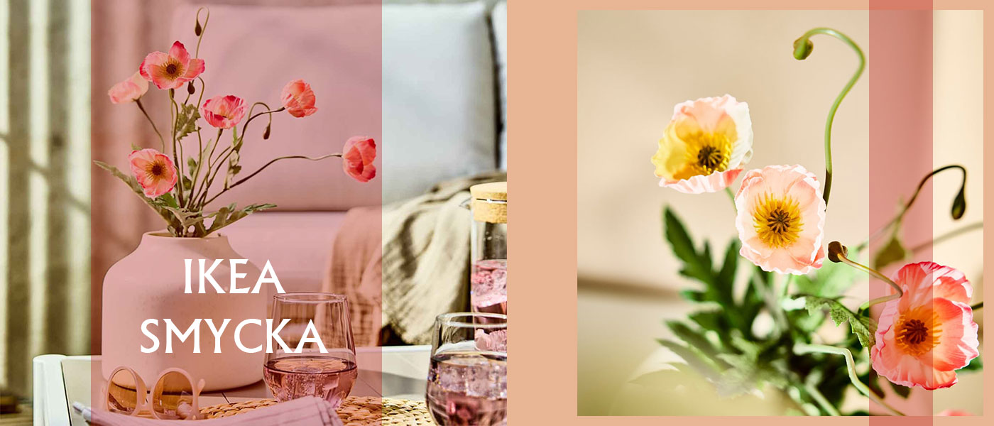 دسته گل مصنوعی خشخاش ایکیا مدل IKEA SMYCKA