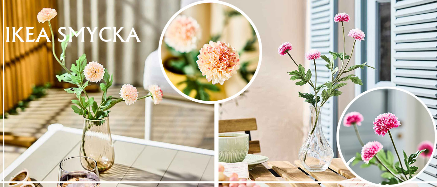 گل مصنوعی داوودی ایکیا مدل IKEA SMYCKA