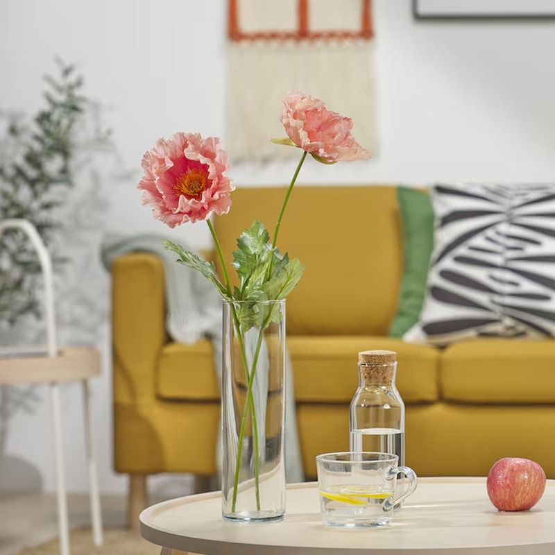 گل مصنوعی خشخاش مینیاتوری ایکیا مدل IKEA SMYCKA