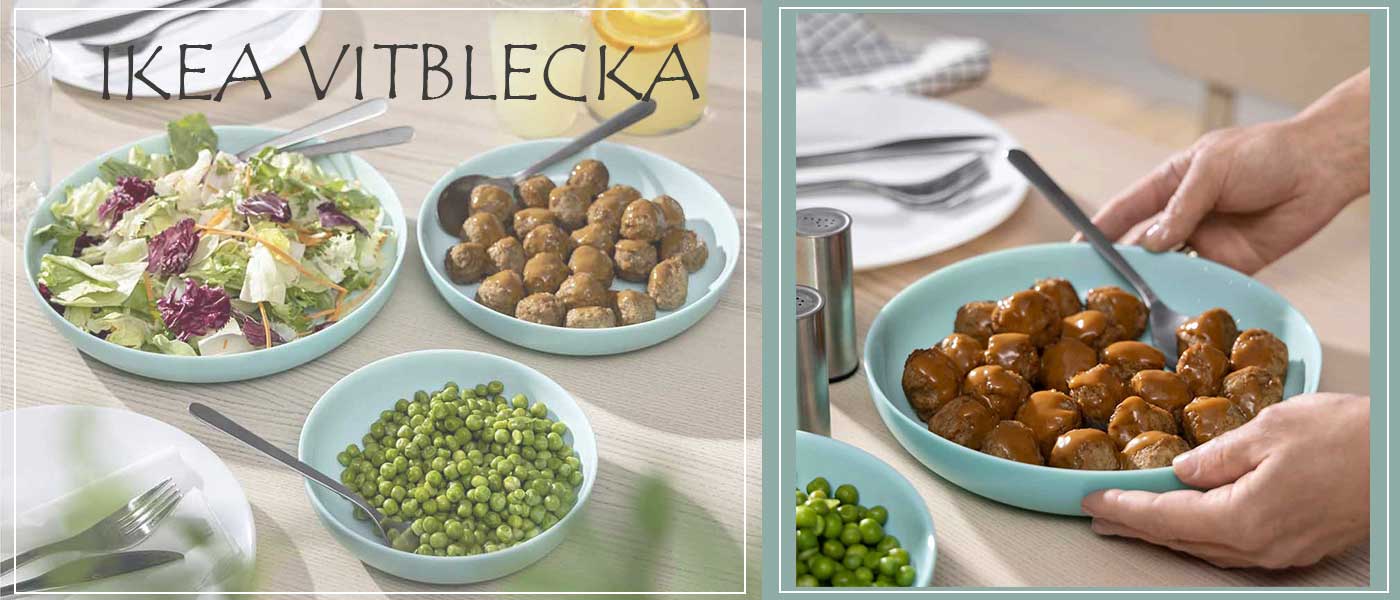 بشقاب سرو ایکیا مدل IKEA VITBLECKA سایز 21 سانتی متر