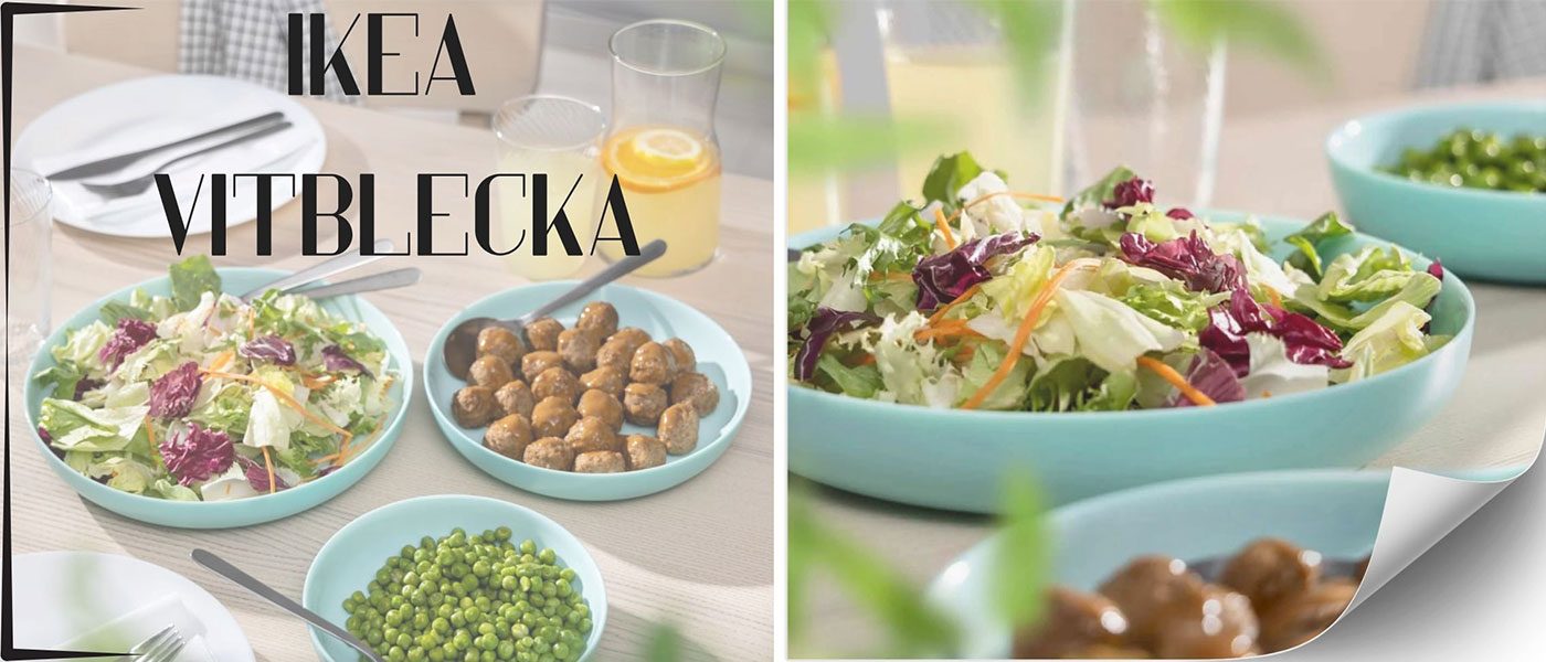 بشقاب سرو ایکیا مدل IKEA VITBLECKA سایز 25 سانتی متر