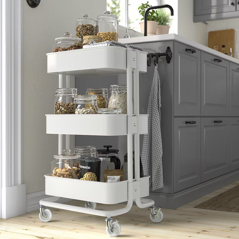 ترولی ایکیا مدل IKEA RASKOG سایز 35×45×77 سانتی متر 