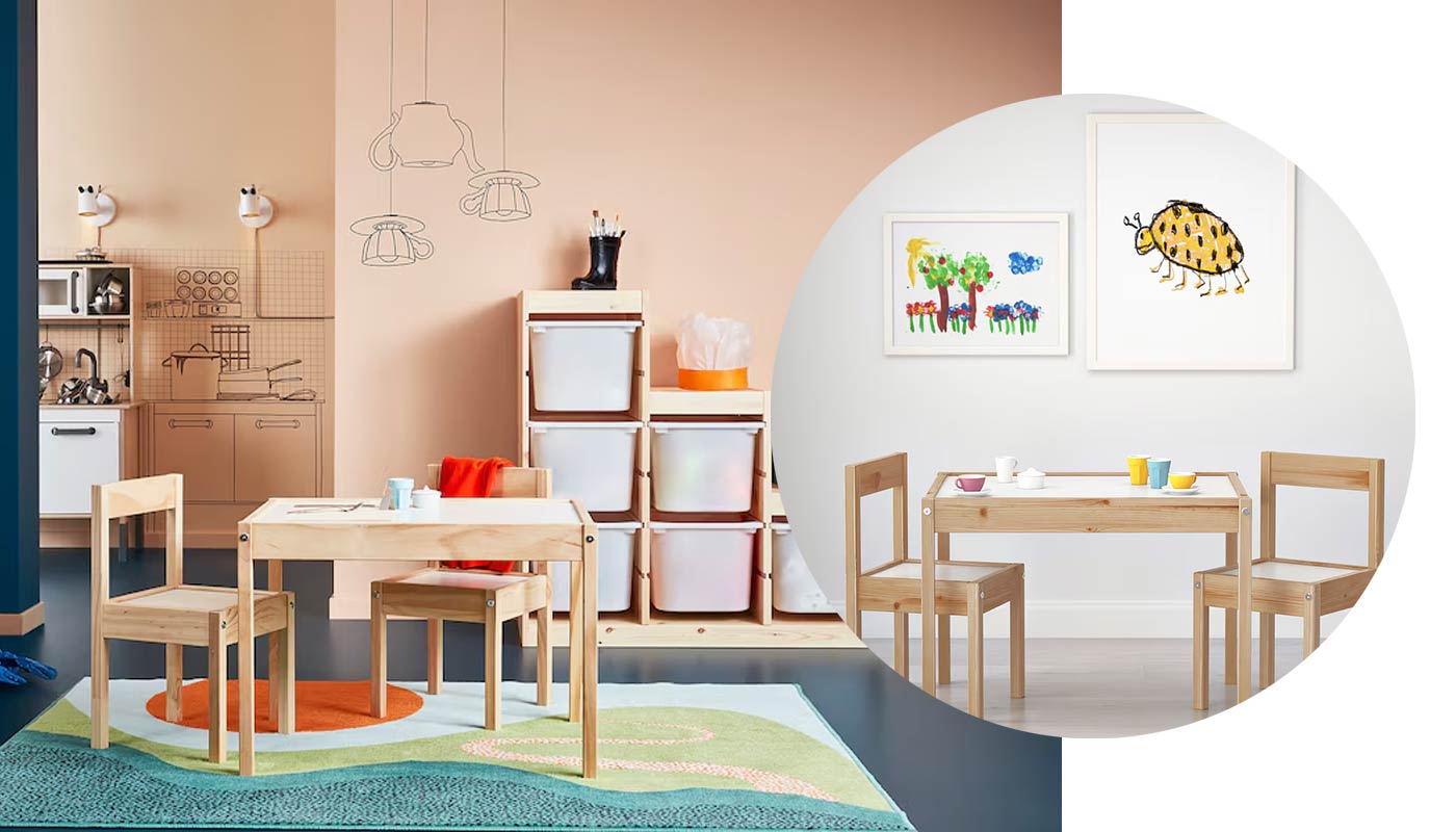 اسمبل میز و صندلی کودک ایکیا مدل IKEA LATT