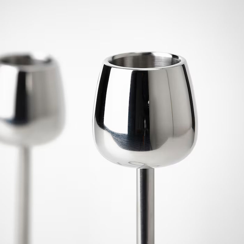 جا شمعی استیل ایکیا مدل IKEA SILVERPARON