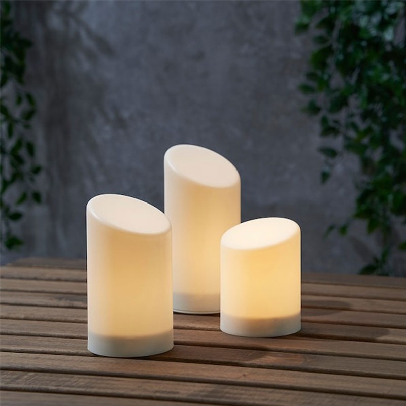  ست 3 عددی شمع الکتریکی ایکیا مدل IKEA ADELLOVSKOG