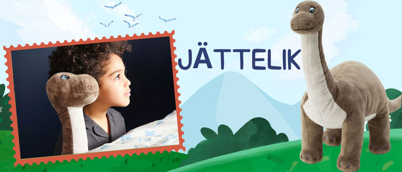 عروسک دایناسور برونتوسوروس ایکیا مدل IKEA JATTELIK